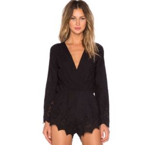 Stone Cold Fox Black Lace romper
